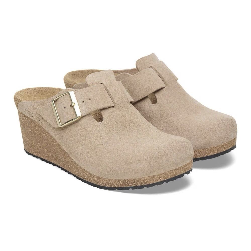 Birkenstock Papillio Women’s Fanny Ring Buckle Suede Warm Sand Sz 39 (US 8.5/9)